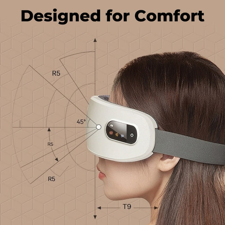 Kopfschmerz- & Schlafaugen-Duo: SerenEye™ Augenmassager + NapZone™ 3D Atmungsaktive Schlafmaske